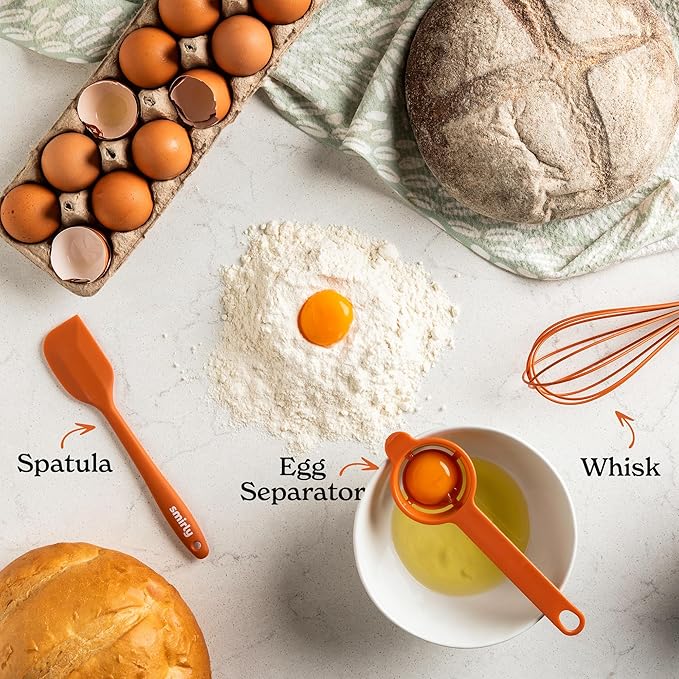 SMIRLY Kitchen Utensils Set, 26PCS Silicone Cooking Utensils Set, Spatula Set with Holder, Stainless Steel Kitchen Gadgets for Home and Kitchen