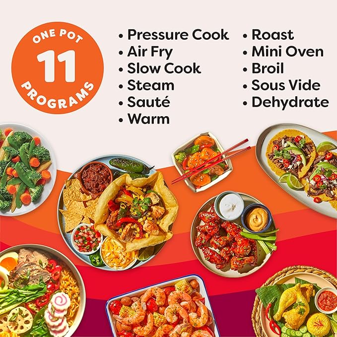 Instant Pot Pro Crisp 11-in-1 Air Fryer and Electric Pressure Cooker Combo with Multicooker Lids that Air Fries, Steams, Slow Cooks, Sautés, Dehydrates, & More, Free App With Over 800 Recipes, 8 Quart