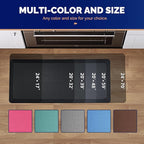 FEATOL Anti Fatigue Mat for Kitchen Floor, 9/10 Inch Thick Anti Fatigue Cushioned Floor Mat, Comfort Memory Foam Standing Padded for Sink, Kitchen, Home (Black, 24x70x9/10-Inch)