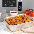 PLASTICPRO Disposable 5 LB Aluminum Takeout Tin Foil Baking Pans 7'' X 10'' X 3'' Inch Bakeware - Cookware Perfect for Baking Cakes,Brownies,Bread, Meatloaf, Lasagna, or Lunchbox, Pack of 50