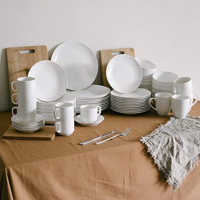 BTaT- White Dessert Plates, Set of 12, Small Plates for Appetizers, Small Plate, Small Appetizer Plates, Small White Plates, Dessert Plates Porcelain, Plates, White Plates, Christmas Gifts