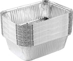 PLASTICPRO Disposable 5 LB Aluminum Takeout Tin Foil Baking Pans 7'' X 10'' X 3'' Inch Bakeware - Cookware Perfect for Baking Cakes,Brownies,Bread, Meatloaf, Lasagna, or Lunchbox, Pack of 20