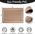 Placemats Set of 4, Heat Resistant & Waterproof Table Mats for Dining, Non Slip Scratch Proof Place Mats for Kitchen, Easy to Clean - Outdoor,Indoor Use（17x12 Inch）