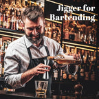 2 Pcs Jigger for Bartending, Premium 304 Stainless Steel Jigger 2 oz 1 oz, Professional Heavy-Duty Double Jigger, Cocktail Jigger, Cocktail Measuring Cup