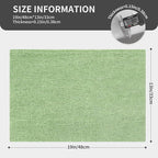 Cloth Placemats, Set of 6 Heat-Resistant Cotton Linen Blend Double Layered Machine Washable Place Mats, Wrinkle Free Thick Fabric Dining Table Mats for Indoors & Outdoors (Grass Green, 6)