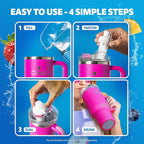 Cirkul 40oz. Brink Stainless Steel Tumbler with Handle, All-Day StrawSip™, Double-Wall Insulated