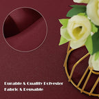 sancua Rectangle Tablecloth - 70 x 120 Inch - Stain and Wrinkle Resistant Washable Polyester Table Cloth, Decorative Fabric Table Cover for Dining Tables, Buffet Parties and Camping, Burgundy