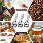 3 Piece 30g Coffee Scoop, Stainless Steel with Graduated Spoon for Coffee Beans, Sugar, Flavourings, etc