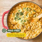 Lodge 6 Quart Enameled Cast Iron Dutch Oven with Lid – Dual Handles – Oven Safe up to 500° F or on Stovetop - Use to Marinate, Cook, Bake, Refrigerate and Serve – Island Spice Red