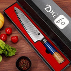 Chef Knife 8 Inch, Damascus VG-10 Steel Sharp Japanese Kitchen Knife with Gift Box and Resin Wood Handle, Ideal Birthday Gift for Men and Women