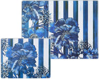 MACKENZIE-CHILDS Set of 2 Tempered Glass Cutting Boards, Countertop Cutting Boards, Royal English Garden