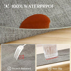 Softalker Vinyl Placemats Set of 8 - Faux Leather Heat Resistant Place Mats, 100% Waterproof Oilproof Wipe Clean Table Mats for Indoor & Outdoor Use, 17’’×12’’, Light Grey