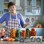 Supa Ant Canning Lids Regular Mouth (100pcs) Decorative Tin Canning Lids Regular Mouth (Royal Worcester) Buckle Proof and Rust Proof - Perfect Fit Can Lid for Mason Jars Canning Supplies