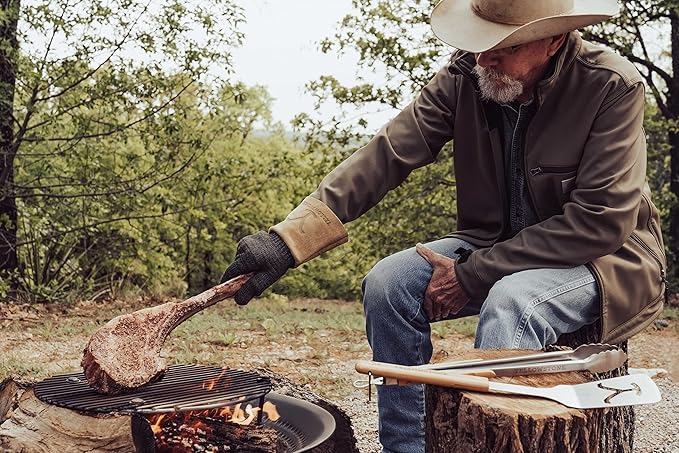 Y Yellowstone BBQ Tool Set - 2 pc Grill Set Includes Spatula and Tongs | Ideal BBQ Grill Accessories Utensils Set | Authentic Yellowstone Merchandise