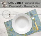 Ruvanti Placemats 100% Cotton 13x19 Inch, Dining Table Placemats Set of 6, Modern Place Mats for Dining Table Decor, Kitchen & Table Linens, Coffee Mat for Christmas Dinners - Quarterly