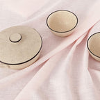 Solino Home Pink Linen Tablecloth 60 x 120 Inch - 100% Pure Linen Hemstitch Table Cloth for Rectangle Tables - Classic Hemstitch, Machine Washable Tablecloth for Summer, Halloween