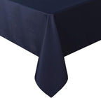 sancua Square Tablecloth - 70 x 70 Inch - Water Resistant Spill Proof Washable Polyester Table Cloth, Decorative Fabric Table Cover for Dining Tables, Buffet Parties and Camping, Navy