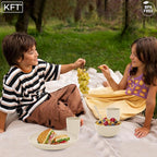 Wheat Straw Dinnerware Sets for 4 - KFT Lightweight & Unbreakable Dishes Microwave & Dishwasher Safe Perfect for Camping, Picnic, RV, Dorm Plates, Cups and Bowls
