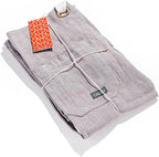 Caldo Linen Kitchen Apron for Cooking - Mens and Womens Linen Bib Apron for Professional Chef, Server, or Barista - Adjustable with Pockets (Grey)