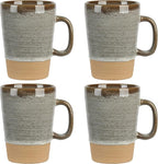 Gibson Elite 4 Pack Dreamweaver Terracotta Reactive 17 OZ Mug Set - Earthy Brown
