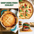 Zenlogy 8x8 Parchment Squares (200 sheets) - Unbleached, Non-stick, Pre-cut Parchment Paper - Fits 8x8 Brownie Square Pans and Toaster Oven Trays, and Air Fryer - Great for Wraps, Baking, Roasting