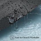 Leetaltree Black Frame Placemats Set of 8 - Heat Resistant Non-Slip Place mats for Dining Table, Washable Durable PVC Vinyl Woven Table Mats（Black Frame, 8）