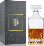 Premium Whiskey Decanter, KANARS Sophisticated Scotch Decanter with Luxury Gift Box for Men Dad Brother Husband, Non-Lead Crystal Liquor Bottle, Gift for Birthday Retirement Housewarming