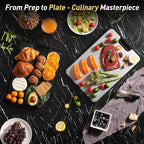 2 in 1 Pure Titanium Cutting Boards for Kitchen Chopping Board with Handle Large Big Small Kitchen Meat Butcher Block Not Stainless Steel Wood Bamboo Glass Rubber Plastic Silicone Acrylic Teak Sink