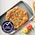 Circulon Total Bakeware Nonstick Cookie Baking Sheet, 10" x 15", Dark Gray