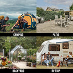 Portable Propane Gas Griddle 3-Burner with Foldable Cart & Side Table, Flat Top Gas Grill Griddle Stove with Lid, for Outdoor Cooking Patio Backyard Camping RV Tailgating Beach, GS310