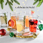Glaver's Beer Pint Glasses Set of 6, Highball Glass 17 oz Tall Drinking Glasses Everyday Stackable Water Glass Cups Home Bar Cocktail Glassware