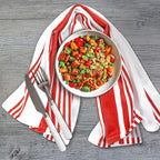 Urban Villa KitchenTowels 100% Cotton Pack of 3 Highly Absorbent Quick Drying Super Soft Premium Dish Towels for Kitchen with Hanging Loop Hand & Tea Towels - 20x30 Inch (Multi Color Striped)