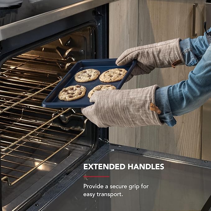 KitchenAid 9x13in Nonstick Aluminized Steel Baking Sheet, Ink Blue