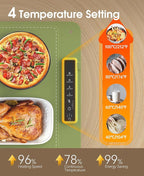 Food Warmers for Parties Buffet, Rollable Electric Warming Tray, Silicone Heating Mat for Food, Food Fast Heating or Thawing Mat for Party Gatherings, Restaurants, Chafing Dish, Daily Use(Green)