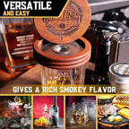 Whiskey Smoker Kit | Cocktail Smoker Kit| Bourbon Smoker Kit| Old Fashioned Smoker Kit with Torch & Glasses, 6 Wood Chips & Gift Box for Smoking Drinks| Whiskey Gift for Men (No Butane Incl.)