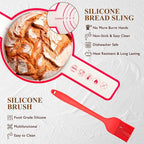 Complete Sourdough Starter Kit, Banneton Bread Proofing Basket with Glass Sourdough Starter Jar, Sourdough Bread Baking Supplies, 9'' Round Bread Proofing Basket, Sourdough Starter for Bread Making Baking Fermentation