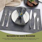 40-Piece Silverware Set for 8, Stainless Steel Flatware Set Food-Grade Silverware Cutlery Set, Include Knife/Fork/Spoon, Mirror Polished, Dishwasher Safe