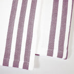 Realm 15" x 25" 100% Cotton Classic Kitchen Dish Towel (12 Pack) | Cuisine Stripe Eggplant Purple | Super Absorbent Machine Washable Tea Towels with Hanging Loop