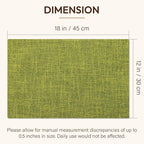Blue Forest Placemats Set of 4, Dual-Layered Thickened Faux Linen Cloth Place Mats Heat Resistant Machine Washable Wrinkle Free Table Mats Indoor/Outdoor (Lime Green)