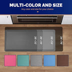 FEATOL Anti Fatigue Mat Floor Mat, Extra Thick Standing Office Desk Mat Memory Foam Cushioned Anti Fatigue Ergonomic Kitchen Mats Comfort Standing Pad NOT PVC 9/10 Inch Thick (20" x 39", Gray)