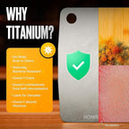 Titanium Cutting Board – Pure Titanium Chopping Board for Kitchen – Non-Toxic, Microplastic-Free, Double-Sided, Dishwasher Safe, Durable Metal Cutting Board