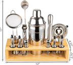 Mixology Bartender kit | 31 Piece Professional Bartender Set by Mixthology - bar Tools, Accessories, and bar Sets for The Home by Bartenders. Gift The Perfect Cocktail Shaker