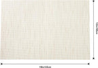 Leetaltree Pale Beige Placemats Set of 8 - Heat Resistant Non-Slip Place mats for Dining Table, Washable Durable PVC Vinyl Woven Table Mats（Pale Beige, 8）