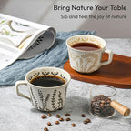 Ceramic Coffee Mug, 12 oz Novelty Unique Teacup with Handle, Stoneware Cup for Tea Mocha Latte Cappuccino Espresso (Butterfly)