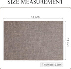 Softalker Faux Linen Placemats Set of 8-12 x 18 Inch, Heat Resistant Double Layered Durable Burlap Farmhouse Place Mats, Non-Slip Washable Rustic Table Mats for Dining, Kitchen, Party,Natural Linen