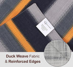 Ruvanti Placemats 100% Cotton 13x19 Inch, Dining Table Placemats Set of 6, Modern Place Mats for Dining Table Decor, Kitchen & Table Linens, Coffee Mat for Christmas Dinners - Stripes