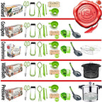 Supa Ant Pressure Canner 23 Qt with Canning Supplies Starter Kit - Canning Pressure Cooker with Gauge - Water Bath Canner Pot with Rack and Lid - Jar Lifter, XL Ladle, Jar Tongs, and Bubble Popper