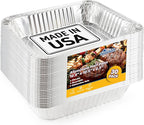 EHOMEA2Z Aluminum Pans (30 Pack) – MADE IN USA, Disposable Foil Trays for BBQ, Grilling, Roasting, Catering, and Restaurants,Crawfish Trays, 9x13