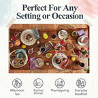 Portmeirion Minerals Oval Serving Platter (13.7"x 7.5") - Stoneware Serving Dish with Reactive Glaze, Amethyst - Modern Ceramic Serveware for Dining, Entertaining, Gifting - Great for Charcuterie