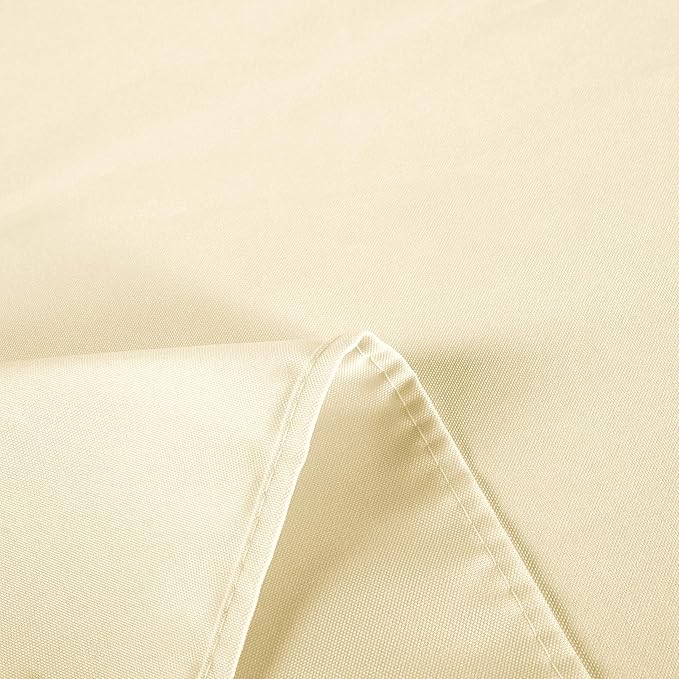 sancua Rectangle Tablecloth - 54 x 78 Inch - Stain and Wrinkle Resistant Washable Polyester Table Cloth, Decorative Fabric Table Cover for Dining Tables, Buffet Parties and Camping, Beige